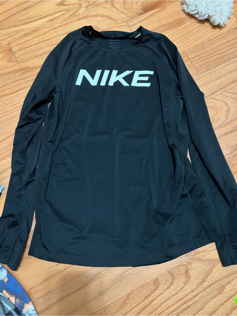 Nike Boy Black Long-Sleeve Performance Shirt